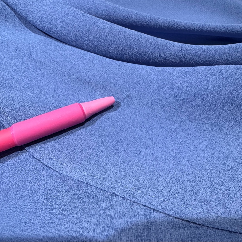 Johnny Appleseed's Sheer Scalloped Neckline Long Sleeve Periwinkle Dress Size 14 - Picture 9 of 9